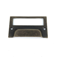 10x File Name Card Cabinet Label Holder Antique Bronze Drawer Pull Frame Furniture Hardware 2024 - buy cheap