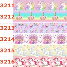 10yards -different sizes -Unicorn face pattern cartoon ribbon Grosgrain ribbon 2024 - buy cheap