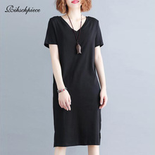 Rihschpiece летнее сексуальное платье плюс размера 4XL женское платье туника футболка платье винтажное пляжное Повседневное платье для вечеринки RZF1602 2024 - купить недорого
