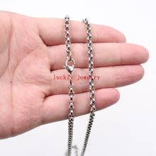 wholesale price 10pcs Lot Stainless Steel  3mm / 4mm Rolo  Link-Chain Women Men's Fashion Necklace 18''-32'' 2024 - buy cheap