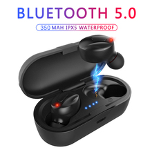 TWS 5,0 Bluetooth наушники, мини беспроводные наушники, спортивные водонепроницаемые, свободные руки, спортивные стерео наушники, игровая гарнитура с двойным микрофоном 2024 - купить недорого