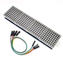 Módulo de matriz para arduino microcontrolador 4 em um display com linha 5p max7219, 2024 - compre barato