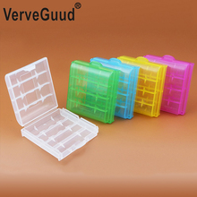 VerveGuud 10Pcs Portable Plastic Battery Case Holder Storage Box For AAA/AA Battery Rechargeable Batteries Full Cover 2024 - buy cheap