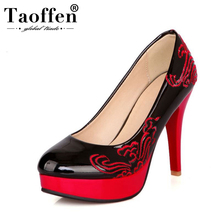 TAOFFEN-zapatos de tacón alto para mujer, calzado de tacón alto de talla 28-48, Estilo vintage, de marca, P22568 2024 - compra barato