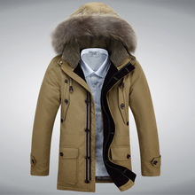 2018 Толстая зимняя куртка, Мужская куртка с меховым воротником, Мужская 8201 2024 - купить недорого