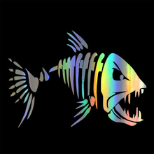 Car Sticker 3D 17.8*12.6CM Mad Fish Funny Decals Personality Motorcycle Car Vinyl Laser Car Styling 2024 - buy cheap