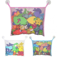 Cartoon Cute Bathroom Hanging Storage Basket Baby Kids Bathing Toy Storage Organizer Bathroom Folding Mesh Storage Baby Kids 2024 - buy cheap