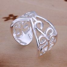 925 jewelry silver plated  Ring Fine Fashion Classical Opening Ring Women&Men Gift Silver Jewelry Finger Rings SMTR033 2024 - buy cheap