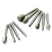 10pcs Mini Round HSS Rotary Burr Drill Bits Set Woodworking Wood Carving Chamfering Engraving File Rasp carving tools 3.1mm 2024 - buy cheap
