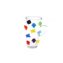 10pcs Silicone cute Party Dedicated Suction Cup Wine Glass Label Rubber Wine Glasses Recognizer Marker Vino Barware Accessories 2024 - buy cheap