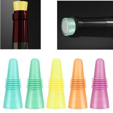 Reusable Silicone Wine Stopper Fresh Beer Cork Bottle Caps Cover Beverage Bottle Wine Pourer Stoppers Closures Wedding Bar Tools 2024 - buy cheap