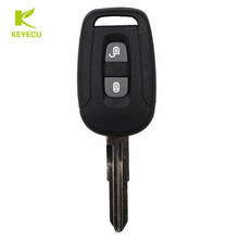 KEYECU-carcasa de llave remota sin cortar, funda Fob, 2 botones, para Chevrolet Captiva con almohadilla de goma 2024 - compra barato