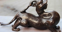 Fengshui chino de amino, bronce, pastel de la suerte, perro, León, Kylin, dragón, estatua de unicornio 2024 - compra barato