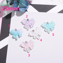 Abalorios de unicornio pequeños de 20mm, cuentas de resina planas, colgantes, pendientes, para decoración artesanal 2024 - compra barato