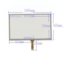 10pcs/lot new 4.3 inch 4 wire resistive touch screen 105*65 mm digital general navigation screen 2024 - buy cheap