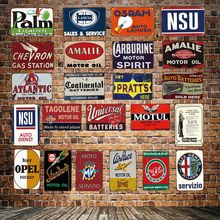 [ DecorMan ] Motor oil Tire Metal Plaque Custom wholesale tin signs Mural Paintings Bar PUB Decor HY-1716 2024 - buy cheap