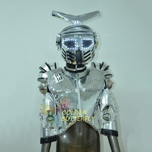 Светодиодный костюм робота, светящийся костюм, LED танцевальный костюм для мужчин, шоу, Хэллоуин, карнавала Марди Гра, фантастика, кино, робот, световые костюмы 2024 - купить недорого