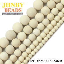 JHNBY-Bola de cuentas redondas para joyería y pulsera, piedra Natural mate antigua, 4/6/8/10/12MM, accesorios de fabricación de bricolaje 2024 - compra barato