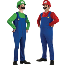 Free shipping Hot Adult Halloween masquerade costume cosplay clothes M Super Mario Louis Halloween costumes adult stage 2024 - buy cheap