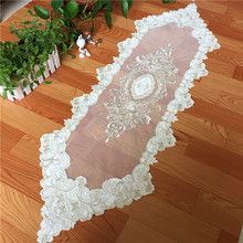 Gold velvet stitching Elegant Embroidery Table Runner Pastoral Fabric Tea tablecloth Luxury Table mat table Cover for decoration 2024 - buy cheap