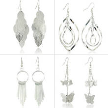Yumfeel Wholesale Earrings Fashion Silver Color Earrings Whole Sale Mix Lot Dangle Earrings 20Pairs/Lot 2022 - купить недорого