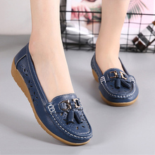 Fashion Lady Flats Women New Metal Decorations Soft Comfortable Hollow Out Casual Shoes Female Shoes Student 2018 Spring Autumn 2024 - buy cheap