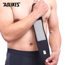 AOLIKES 1 Pair Adjustable Self-heating Tourmaline Magnet Wrist Support Straps Wraps Sports Wristband Warm Wrist Band For Gym 2024 - buy cheap