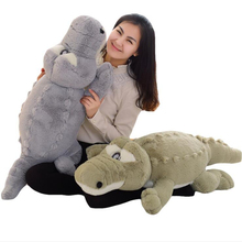 Мягкая плюшевая игрушка в виде крокодила, 1 шт., 65 см, 100 см, большой размер, подушка с рисунком животных, милые мягкие куклы, милые детские подарки на день рождения 2024 - купить недорого