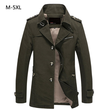 Men Jacket Coat Long Section Fashion Trench Coat Jaqueta Masculina Veste Homme Brand Casual Fit Overcoat Jacket Outerwear 5XL 2024 - buy cheap