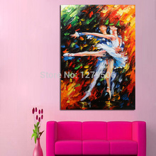 100%Handpainted Ballet Dancing Lovers Modern Art Oil Painting On Canvas Wall Pictures For Home Decor Beautiful Painting Craft 2024 - buy cheap