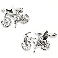 Siver Bike Bicycle Cufflink Cuff Link 2 Pairs Free Shipping Promotion 2024 - buy cheap