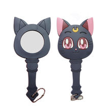 Card Captor Anime Purple Cat Make Up Mirror Handle Girls Portable Cosplay 2024 - buy cheap