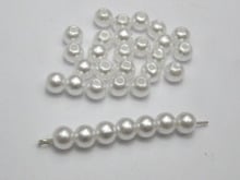 500 Pcs 6mm Plastic Faux Pearl Round Beads Pure White Imitation Pearl 2024 - buy cheap