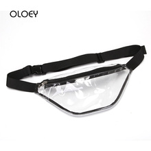 Clear Transparent PVC Waist Bag Fashion Design Women Girls Casual Pouch Fanny Chest Clear Shoulder Bags Trendy Ladies Waist Pack 2024 - buy cheap