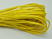 100 метров желтый вощеный хлопковый шнур для бисероплетения 1 мм для браслета ожерелья 2024 - купить недорого