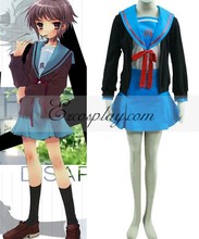 Haruhi Suzumiya Nagato Yuki School Uniform Cosplay Costume E001 2024 - buy cheap