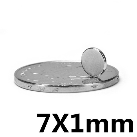 *50pcs/lot 7 x 1 mm N35 Rare Earth Round Neodymium Magnets Super Strong Craft Magnet 3*1mm 2022 - buy cheap