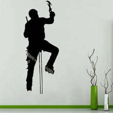 Rock Climber Wall Decal Adventure Chisel wall climbing Extreme Sport Living Room Mural Teens Room Interior Decor poster EB318 2024 - buy cheap