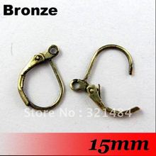 Free ship! 300PCS 15mm Antique bronze French Leverback Earring Hooks Earwire Wires Jewelry Findings 2024 - buy cheap