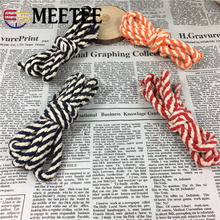 Meetee 20meters 6mm Two-color Woven Cotton Rope Twisted String Cord Thread DIY Home Garment Craft Decor Sewing Accessory CD005 2024 - buy cheap