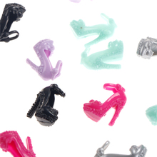 10 pares variados sandálias coloridas salto alto sapatos de cristal para bonecas acessórios de roupa acc 2024 - compre barato