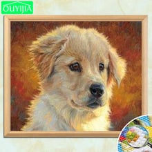 Ouyijia cachorro de estimação comprimento médio 5d diy pintura de diamante quadrado completo strass mosaico cães pequenos bordado com miçangas para venda 2024 - compre barato