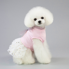 New spring and summer pet dress  puppy cat  dog coat cotton cool skirt 2024 - buy cheap