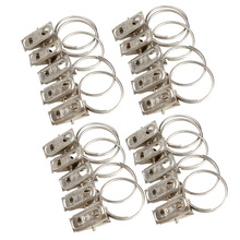 20pcs/set Curtain Rod Buckle Clips Stainless Steel Window Shower Curtain Rod Clips Rings Drapery Clips Home Decoration 2024 - buy cheap