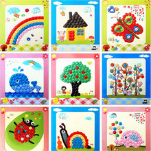 Arte adhesivo creativo para niños de más de 3 años, juguetes educativos hechos a mano, bricolaje, pintura artesanal 2024 - compra barato
