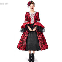 Woman Halloween Vampire Costumes Female Lady Queen Cosplay Carnival Purim parade Stage show Nightclub Bar Role play party dress 2024 - buy cheap