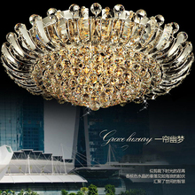 Luminária circular de cristal moderna com chips de led, lâmpadas românticas e simples de luxo para sala de estar 2024 - compre barato