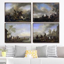 Cuadros de decoración para el hogar, imágenes para el salón, lienzo, Netherlandish, Philips Wouwerman 2024 - compra barato