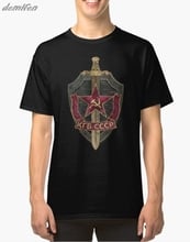 New CCCP T Shirts Men USSR Soviet Union KGB Vintage Emblem Man T-shirt Short Sleeve Moscow Russia Tees Cotton O-Neck Tops 2024 - buy cheap