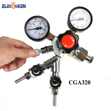 CO2 Dual Gauge Regulator ,CGA320 Economical homebrew with Y splier and two Checkvalve,  0~3000psi, 0~60psi 2024 - buy cheap